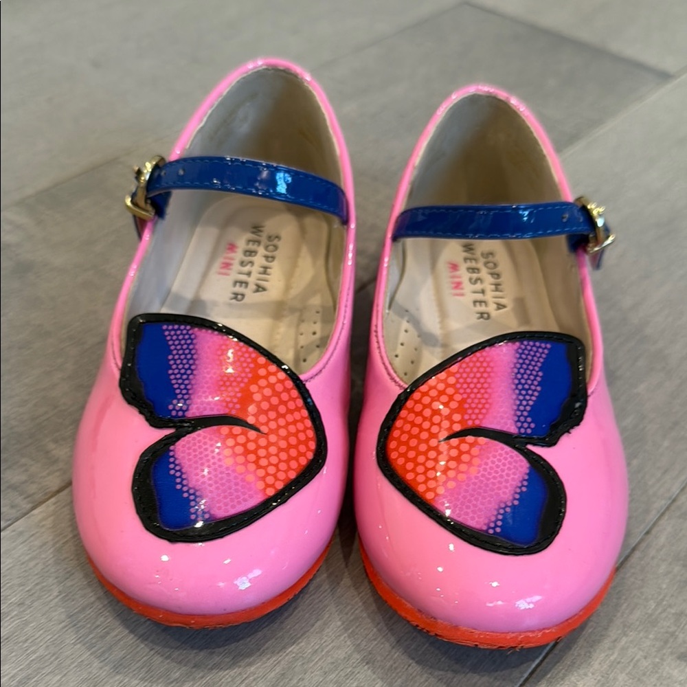Sophia Webster Pink and Blue Dress Shoes with Butterfly Design